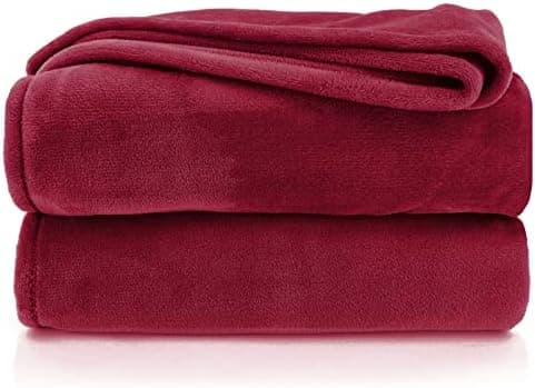 Heimtexland Kuscheldecke flauschig Oekotex warm Super Soft Decke 130x170 cm Bordeaux weinrot