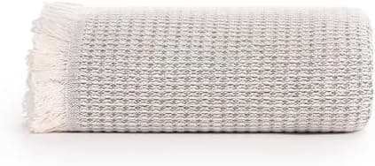 Todocama Mehrzweck-Tagesdecke - Beige Sand, 180 x 260 cm, Bett und Sofa Überwurf, Jarapas, Waffelstruktur, Multi-Use