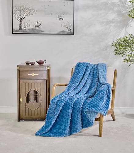 Miracle Home Wendbare Fleecedecke aus Mikrofaser, weich, warm und maschinenwaschbar, für den ganze Haushalt, 130 x 160 c