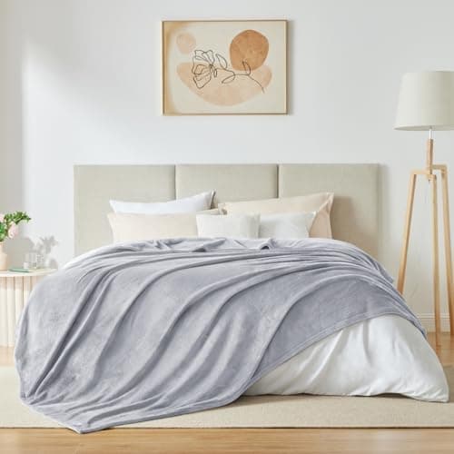 Kuscheldecke WAVVE Flauschig Warm - Sofadecke 150x200 cm Weich für Wohnraum Couchdecke GrauXL