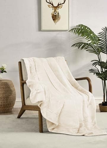 Miracle Home Wendbare Fleecedecke aus Mikrofaser, weich, warm und maschinenwaschbar, für den ganze Haushalt, 130 x 160 c