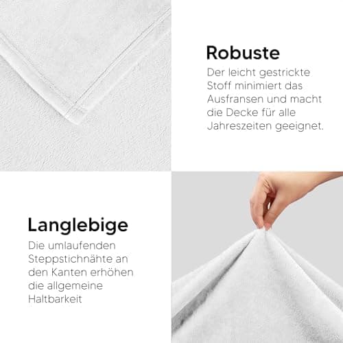 Utopia Bedding Kuscheldecke flauschig Warm für Winter und Sofa
