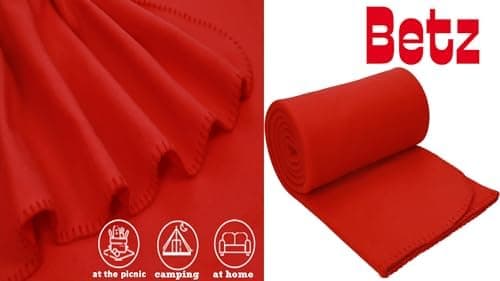 Betz Fleecedecke – weiche Wohndecke & Kuscheldecke – fürs Sofa & Bett – flauschig, leicht, wärmend & pflegeleicht – lila