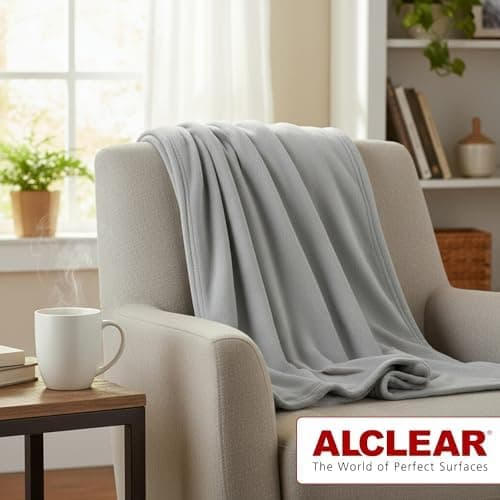 ALCLEAR Schokobraun Fleecedecken 130x160 cm, über 200 g/m2, SOFAGEDECKE DECKE Wohndecke Picknickdecke OEKO-TEX