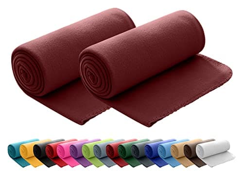 Oeko-Tex 130x160 cm Weinrot Dunkle Polar Fleecedecke - Anti-Pilling und Kettelrand - Wometo Set
| Wometo 2er Set Weinro