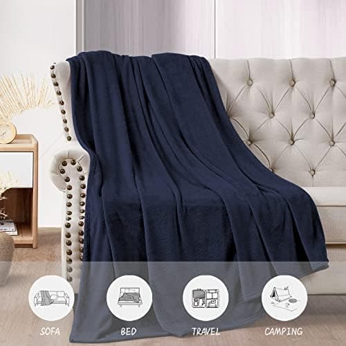 FARFALLAROSSA Oeko-TEX Flauschig Kuscheldecke 130x160 cm - Super Weiche Fleecedecke als Sofaüberwurf - Wohndecke Gelb OE