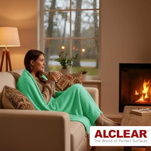 ALCLEAR Schokobraun Fleecedecken 130x160 cm, über 200 g/m2, SOFAGEDECKE DECKE Wohndecke Picknickdecke OEKO-TEX