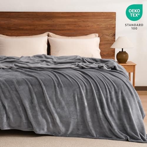 Oeko-Tex Weich Warm Kuscheldecke PHF Flauschig Fleecedecke 130x150cm - Beige, Couch, Sofa & Bett Überwurf