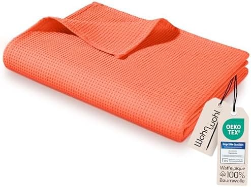 Tagesdecke Grau 100% Baumwolle Pflegeleicht Sommerdecke