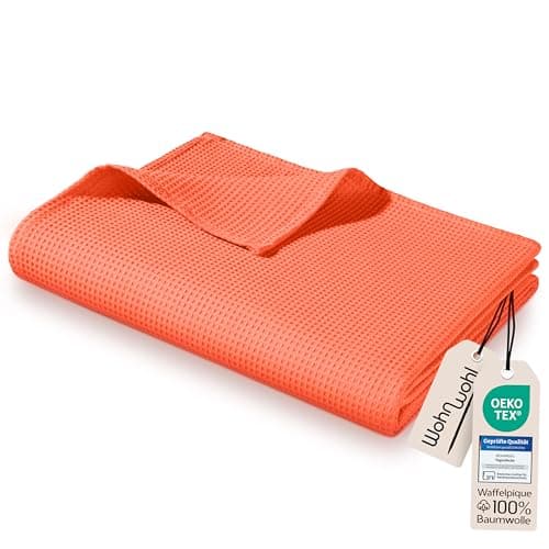 Tagesdecke Grau 100% Baumwolle Pflegeleicht Sommerdecke