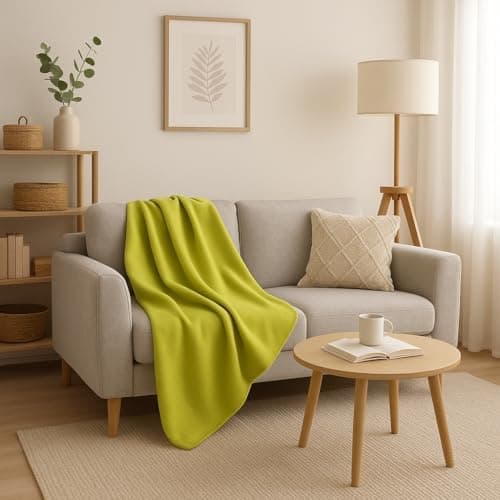 Betz Fleecedecke – weiche Wohndecke & Kuscheldecke – fürs Sofa & Bett – flauschig, leicht, wärmend & pflegeleicht – lila
