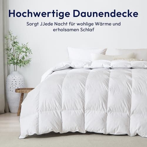 Premium Daunendecke 135x200cm, Ganzjahresdecke für die gesamte Familie, perfekt zur Winterschluss/libsaison, 100% Geräus