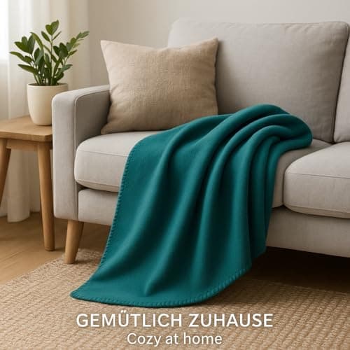 Betz Fleecedecke – weiche Wohndecke & Kuscheldecke – fürs Sofa & Bett – flauschig, leicht, wärmend & pflegeleicht – lila