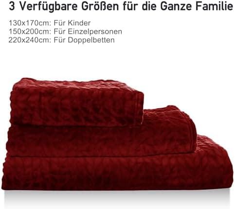 Winthome Kuscheldecke Flauschig Weich für Kinder geeignet, Warme Couchdecke Pflegeleicht, Kuschelige Fleecedecke für all