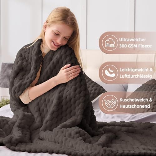 Vielit Ultraweiche Kuscheldecke Flauschig Rot – Warme & Gemütliche Couch & Sofadecke, Atmungsaktiv & Pflegeleicht, OEKO-