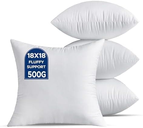 4er Set Kissenfüllung Quadratisch für Wohnzimmer und Couch Kopfkissen Zierkissen Innenkissen Weiße Dekokissen
| 4er Set