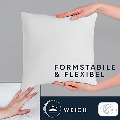 Moon 2er Pack Nonwoven Füllkissen - Festes Gehalte - 40x40cm - OEKO-TEX Standard 100 -Ideal für Möbelneuverputzung und C