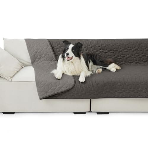 BEDSURE wasserdichte Hundedecke - 76x178 cm rutschfeste Schutzmatte für Couch, waschbar und kratzfest, Grau OEKO-TEX STA