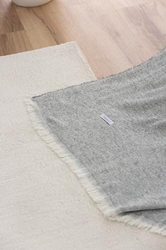 Todocama extra weiche Baumwolldecke Sandbeige, dekorativ für Sofa und Bett,softes Wohnzimmer und Schlafzimmer Accessoire