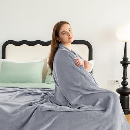 Kuscheldecke WAVVE Flauschig Warm - Sofadecke 150x200 cm Weich für Wohnraum Couchdecke GrauXL