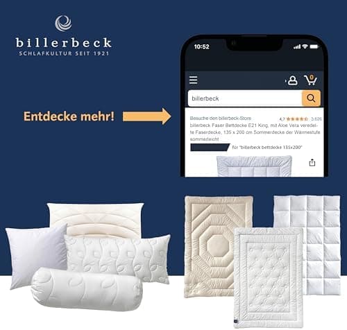 Billerbeck weiches Kuschelkissen D/F - perfekt fürs Wochenende - 40 x 40 cm - Daunen und Federn Mischung