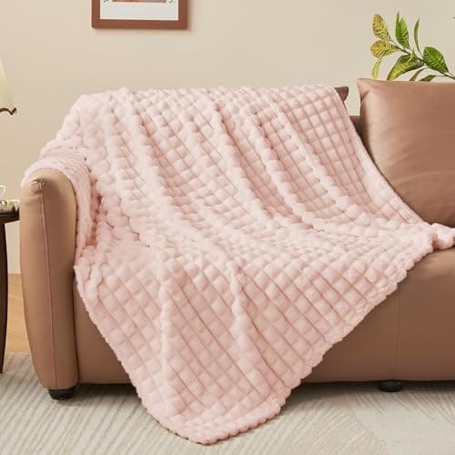BEDELITE Flauschig Kuscheldecke Hellblau 125x150 für Sofa und Wohnzimmer OEKO-TEX STANDARD 100  
BEDELITE Hellblauer Fla