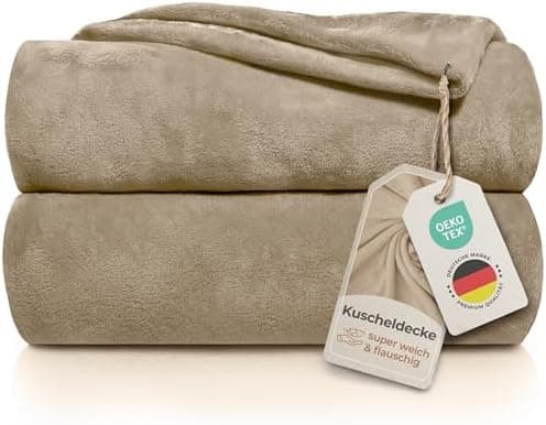 Gräfenstayn® Kuscheldecke flauschig & super weich - hochwertige Fleecedecke als Wohndecke & Tagesdecke - Overlap-Decke f