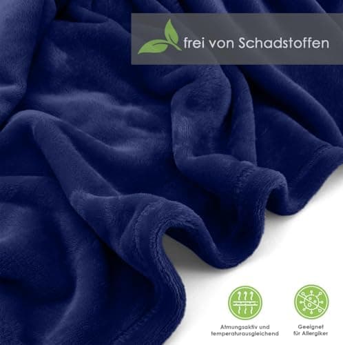 Heimtexland Kuscheldecke flauschig Oekotex warm Super Soft Decke 130x170 cm Bordeaux weinrot