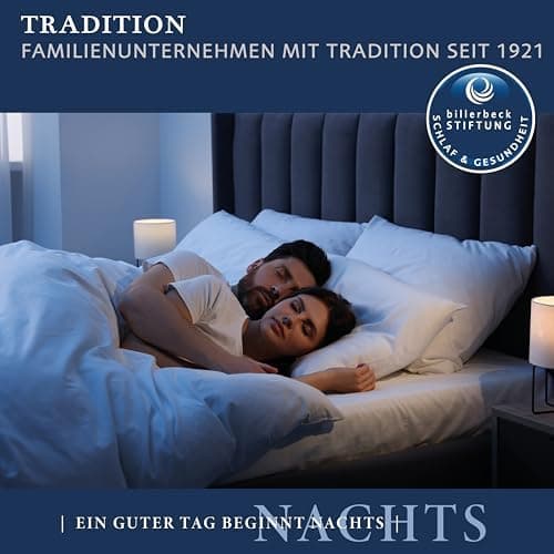 Billerbeck weiches Kuschelkissen D/F - perfekt fürs Wochenende - 40 x 40 cm - Daunen und Federn Mischung