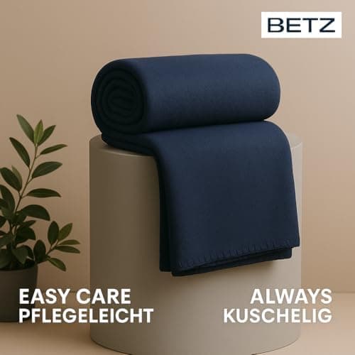 Betz Fleecedecke – weiche Wohndecke & Kuscheldecke – leicht, warm & pflegeleicht – Farbe Petrol 130x170 cm 180g/m²