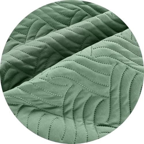 Wometo OekoTex Tagesdecke 220x240 cm gesteppt Wattiert Wende-Design XXL Bettüberwurf