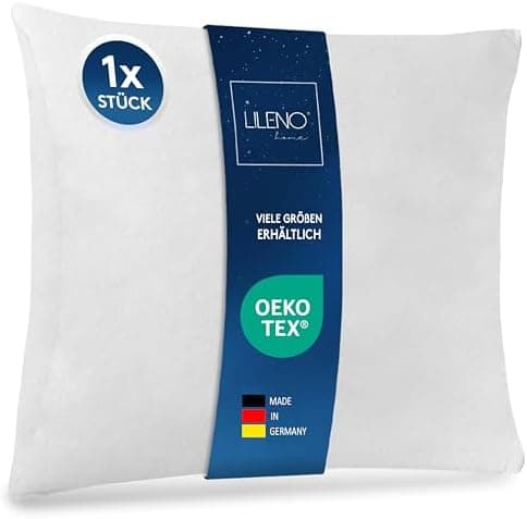 LILENO HOME 40x40 cm waschbares Kissenfüllmaterial - ideal für Allergiker und Couchkissen, Sofa Kissen, Cocktailkissen u