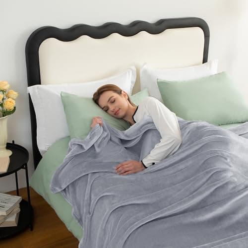 CozyLux Kuscheldecke Flauschig für 4 Jahreszeiten - Weich/Warm/Leicht - Sofa/Bett/Couch 150x200cm Grau