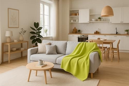 Betz Fleecedecke – weiche Wohndecke & Kuscheldecke – fürs Sofa & Bett – flauschig, leicht, wärmend & pflegeleicht – lila
