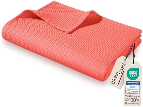 Tagesdecke Grau 100% Baumwolle Pflegeleicht Sommerdecke
