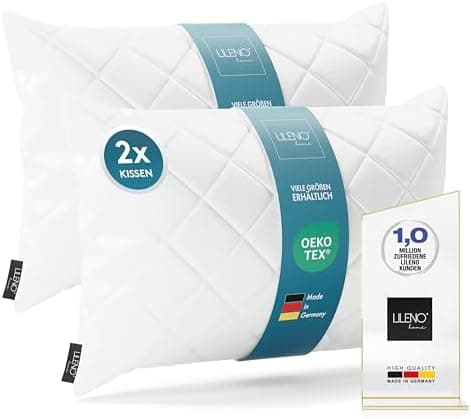 LILENO HOME 95°C waschbares Kissenfüllungsset - ideal für Allergiker - Polyester Innenkissen 40 x 40 cm als Couchkissen,