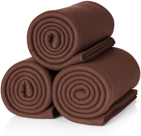 ALCLEAR Schokobraun Fleecedecken 130x160 cm, über 200 g/m2, SOFAGEDECKE DECKE Wohndecke Picknickdecke OEKO-TEX