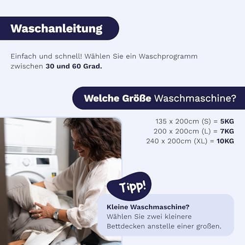 Zelesta Premiumbed 140x200 Doppelfach Daunendecke - Für Alle Jahreszeiten - Warm und Komfortabel - Waschbar -Anti-Allerg