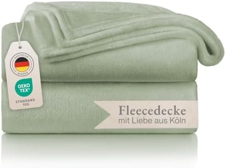 Blumtal wohndecke Anthrazit - flauschig - Oeko-TEX zertifiziert - 130x150 cm - Couch & Wohnzimmernutzung - Fliesdecke -