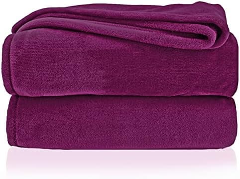 Heimtexland Kuscheldecke flauschig Oekotex warm Super Soft Decke 130x170 cm Bordeaux weinrot