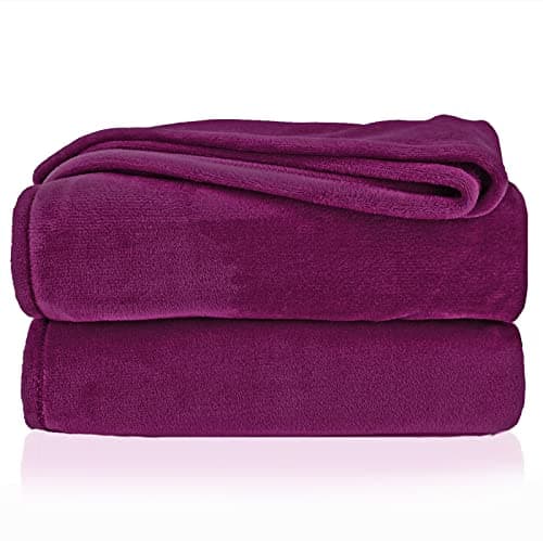 Heimtexland Kuscheldecke flauschig Oekotex warm Super Soft Decke 130x170 cm Bordeaux weinrot