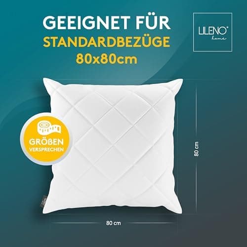 LILENO HOME 95°C waschbares Kissenfüllungsset - ideal für Allergiker - Polyester Innenkissen 40 x 40 cm als Couchkissen,