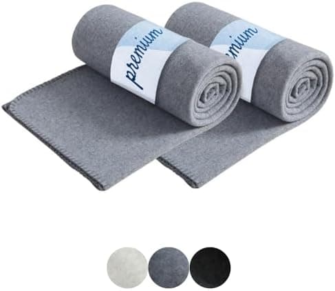 Wometo Premium Fleecedecke - weiß meliert (Bi-Color)Anti-Pilling 140x190 cm OEKO-TEX