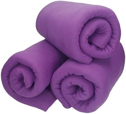 Betz Fleecedecke – weiche Wohndecke & Kuscheldecke – fürs Sofa & Bett – flauschig, leicht, wärmend & pflegeleicht – lila