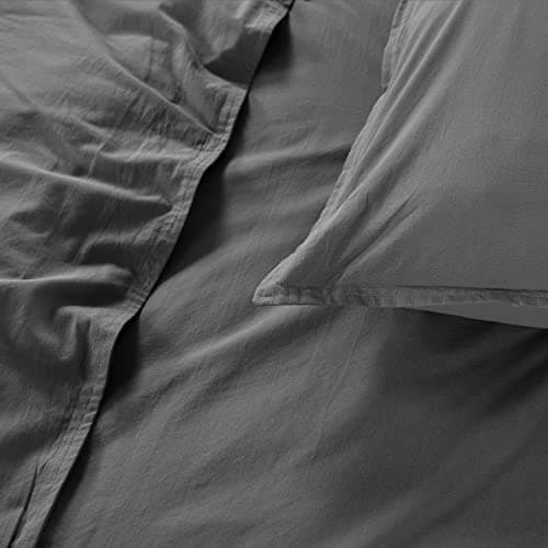 Wometo Bettwäsche Renforce Stone-Washed - Curry Gelb 100% Baumwolle OEKO-TEX Weich Modern Used-Look Leinen-Optik OEKO-TE