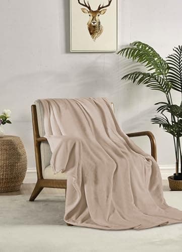 Miracle Home Wendbare Fleecedecke aus Mikrofaser, weich, warm und maschinenwaschbar, für den ganze Haushalt, 130 x 160 c
