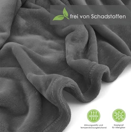Heimtexland Kuscheldecke flauschig Oekotex warm Super Soft Decke 130x170 cm Bordeaux weinrot