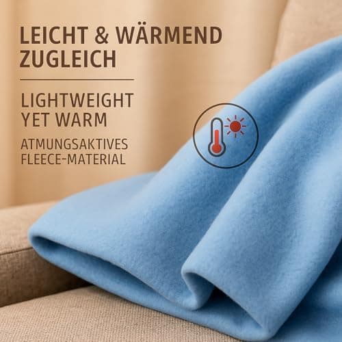 Betz Fleecedecke – weiche Wohndecke & Kuscheldecke – fürs Sofa & Bett – flauschig, leicht, wärmend & pflegeleicht – lila