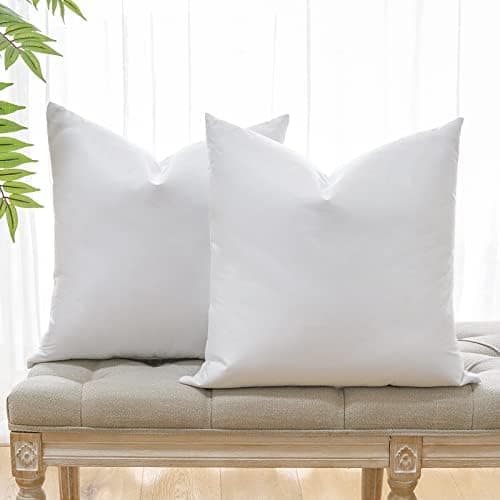 OTOSTAR weich daunen- und federfüllte Kissen, dekorativ für Sofa und Bett, 100 % Baumwollbezug, 50 x 50 cm, 2 Stück, hoc