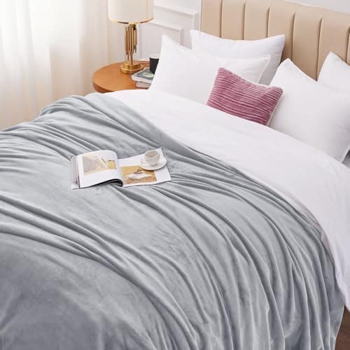 Kuscheldecke WAVVE Flauschig Warm - Sofadecke 150x200 cm Weich für Wohnraum Couchdecke GrauXL